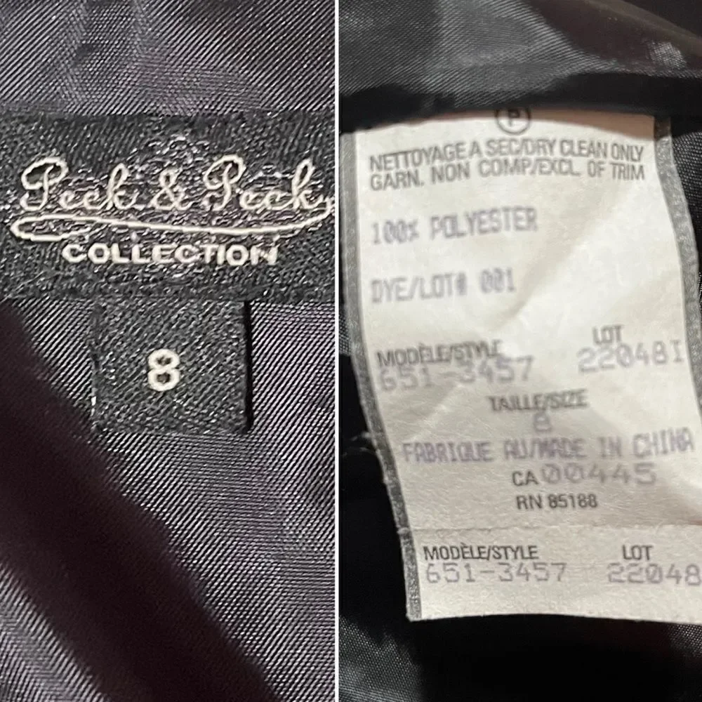 Peck & Peck Black Flared Knee Length Skirt Work Careerwear 8 - Picture 9 of 10